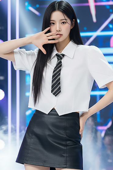 TOP(10085) 크롭셔츠(타이증정)