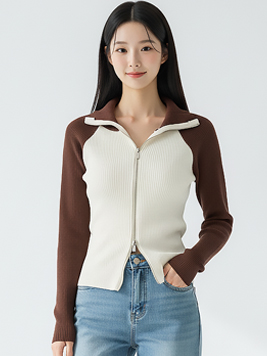 TOP(101308) 나그랑 배색집업