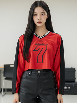 TOP(101276) 메탈 크롭티셔츠