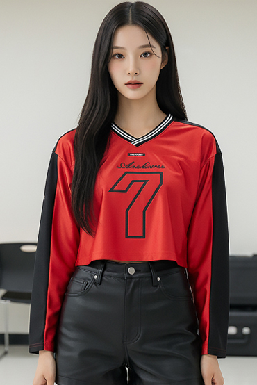 TOP(101276) 메탈 크롭티셔츠