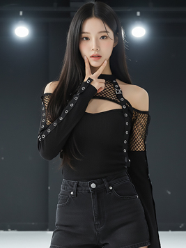 TOP(101319) 썬더 크롭티셔츠