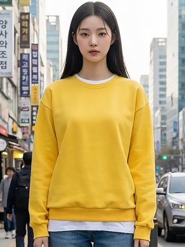 TOP(101325) BASIC 기모 무지맨투맨