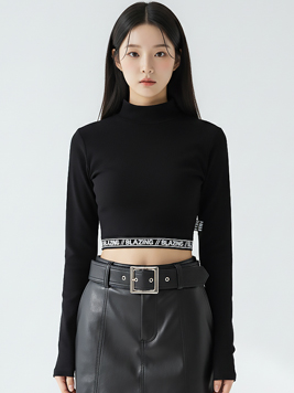 TOP(9047) 블레이징 하이 밴드크롭티