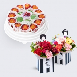 행복한마음 세트 + 꽃모찌떡케익(중)
