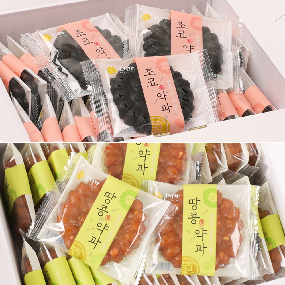 호정가 초코약과세트 1KG + 땅콩약과세트 1KG