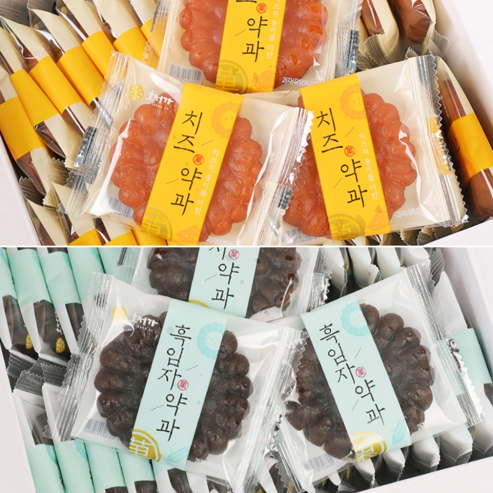 호정가 치즈약과세트 1KG + 흑임자약과 1KG