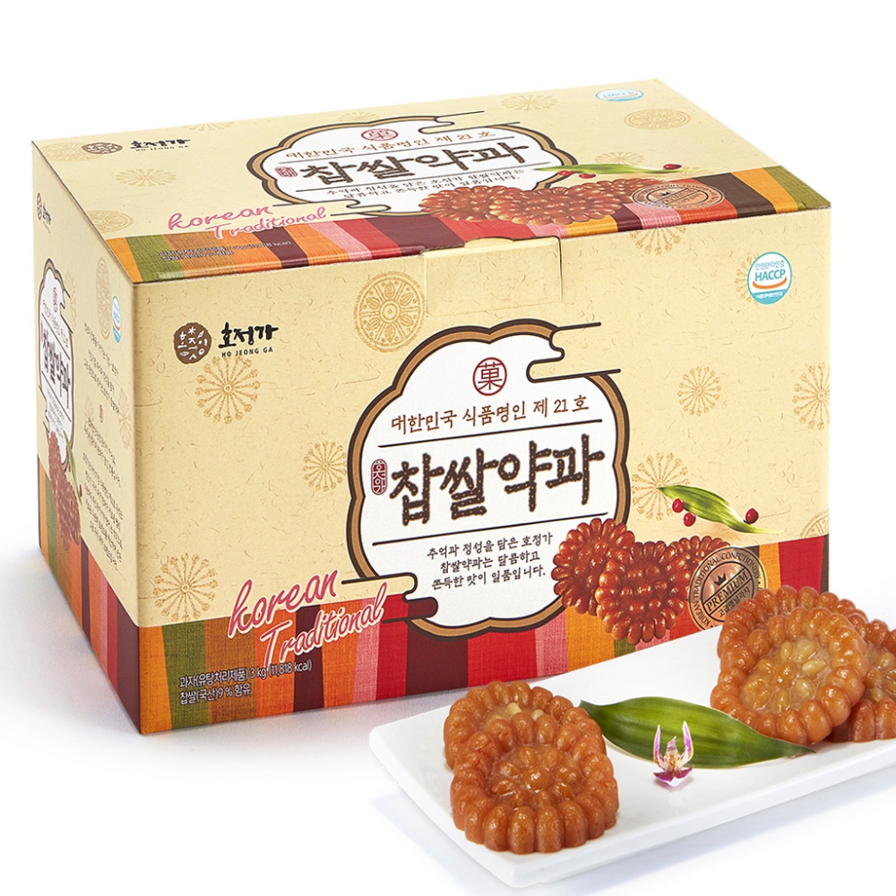 호정가 찹쌀약과세트 3KG (약 80개입)