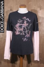 Dolce & gabana 돌체 앤 가바나 빈티지 프린팅 라운드 긴팔(95~100, 172~177) - o1145