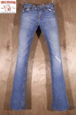 TRUE RELIGION 트루릴리젼 가죽패치 스키니 부츠컷 빈티지워싱(28, 173이하) - h235