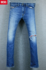 DIESEL 디젤 THANAZ 타나즈 WASH - 0803F 빈티지 워싱 무릅찢청 스트레이트 슬림핏 (허리 32, 키 174이하) - b535