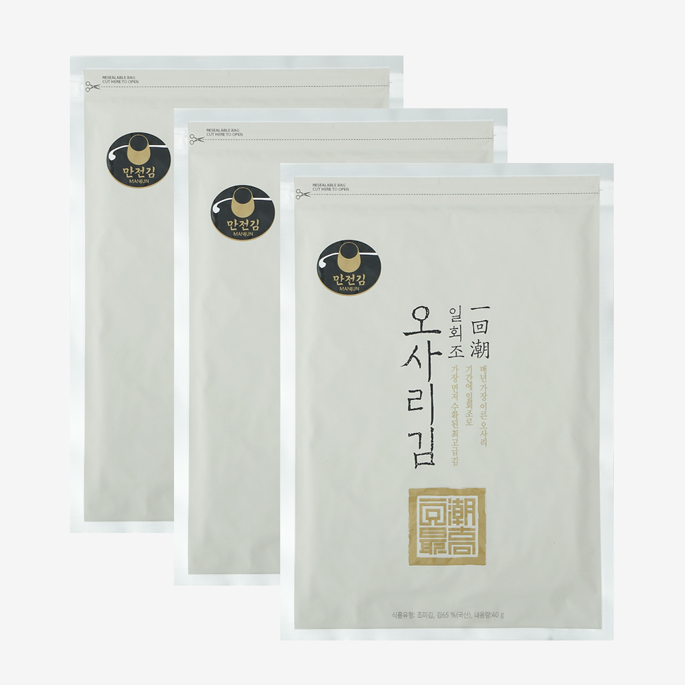 일회조 오사리김조미 전장 40g x 3봉