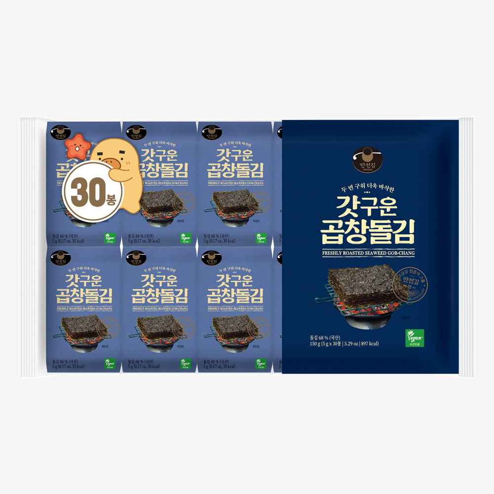 갓구운 곱창돌김 도시락김5g x 30봉