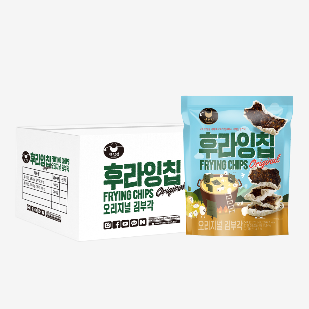 [대용량] 후라잉칩 오리지널 김부각50g 1Box (30입)