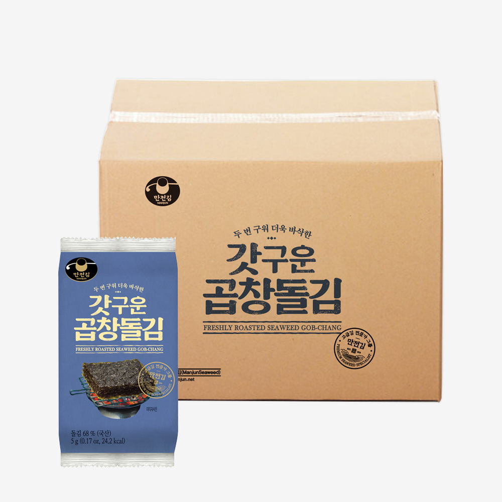 [대용량] 갓구운 곱창돌김 도시락김5g x 16봉 1Box (14입)