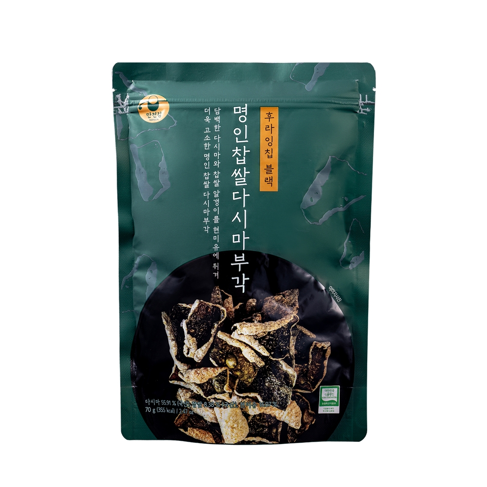 [특가] 후라잉칩 블랙명인 찹쌀 다시마부각 70g