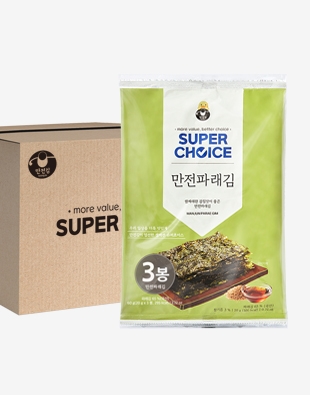 [대용량] 슈퍼초이스 만전파래김조미 전장김 20g x 3봉 1BOX (14입)