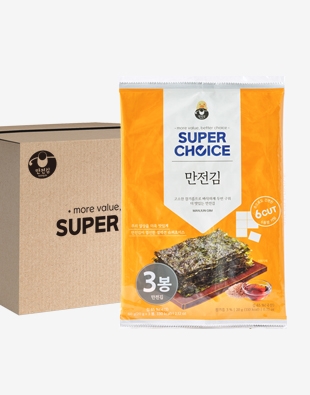 [대용량] 슈퍼초이스 만전김조미 전장김 20g x 3봉 1BOX (14입)