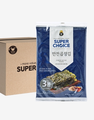 [대용량] 슈퍼초이스 만전곱창김조미 전장김 20g x 3봉 1BOX (14입)