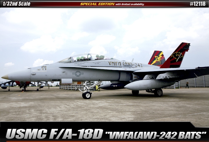 AC12118 1/32 USMC F/A-18D \"VMFA(AW)-242 BATS\"
