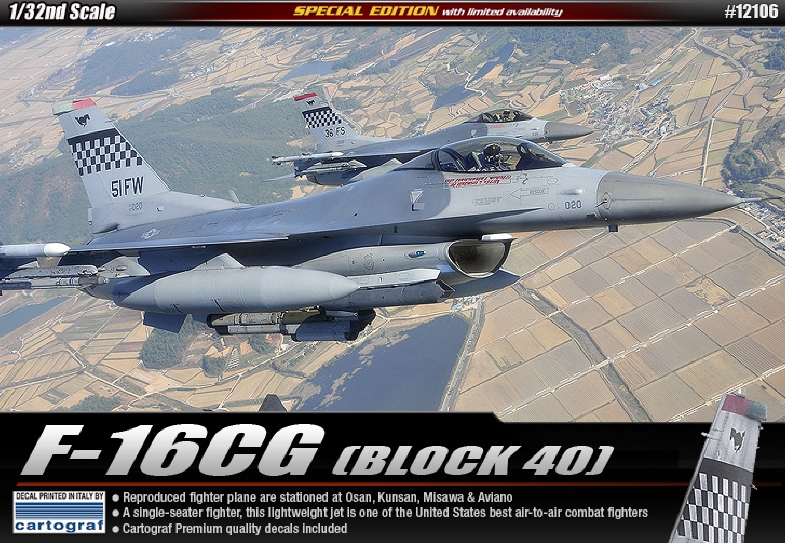 AC12106 1/32 F-16CG(Block40) "Wolf Pack"