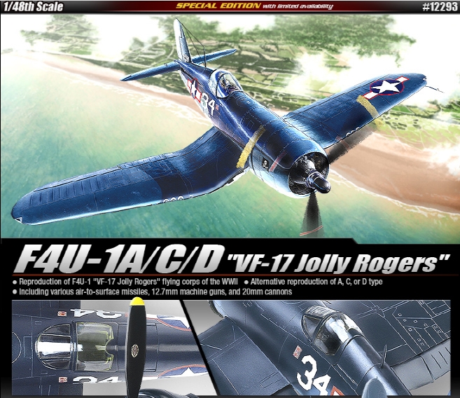 AC12293 1/48 F4U-1A/C/D VF-17 \"Jolly Rogers\"