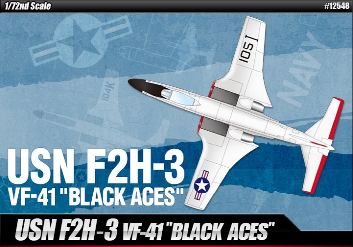 AC12548 1/72 USN  F2H-3 VF-41"Black Ace"