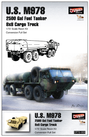 DT72003 1/72 M978 2500 gal fuel tanker 8*8 cargo truck conversion full set