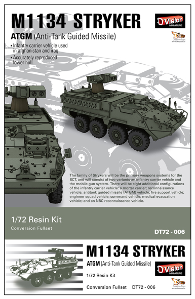 DT72006 1/72 M1134 stryker ATGM conversion full set