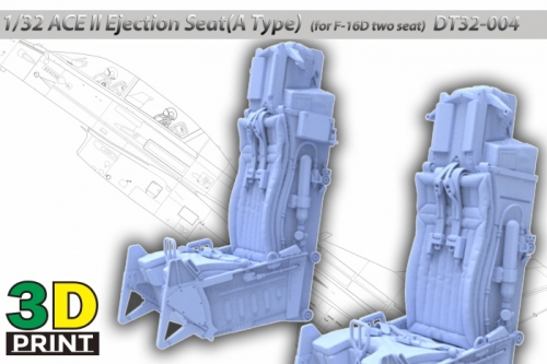 DT48016 1/48 ACE II Ejection Seat Set(A Type) for F-16D Twin Seat