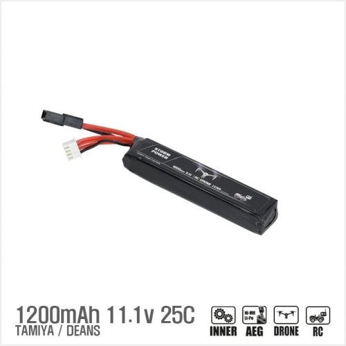 Li-Po밧데리 1200mAh 11.1V 25C Compact (딘스짹 선택가능)_97 X 18 X 16mm(두께)