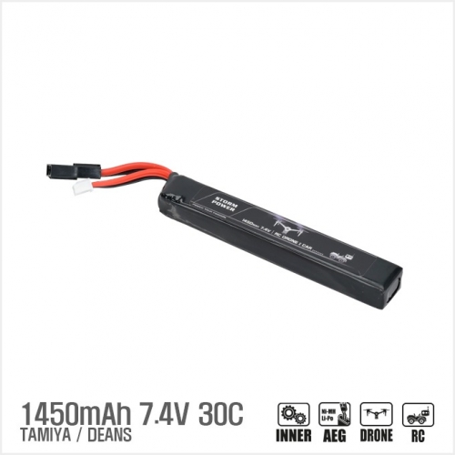 Li-Po밧데리 1450mAh 7.4V 30C (딘스짹 선택가능)_113 X 16 X 14mm(두께)