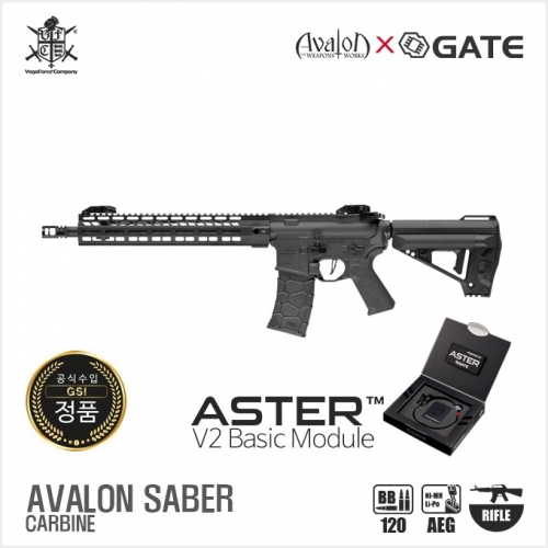 [VFC] 2024 VALON SABER CARBINE(블랙) X GATE ASTER 전동건(블랙소염기)