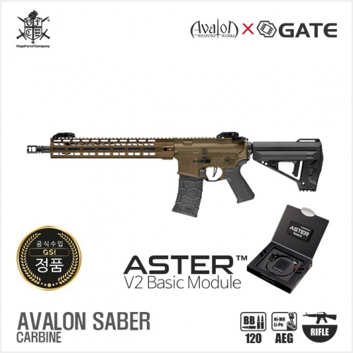 [VFC] 2024 VALON SABER CARBINE(TAN) X GATE ASTER 전동건(블랙소염기)