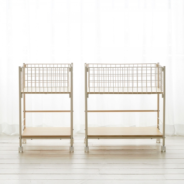 헤이즈 수납 트롤리이동식 빨래바구니 2size