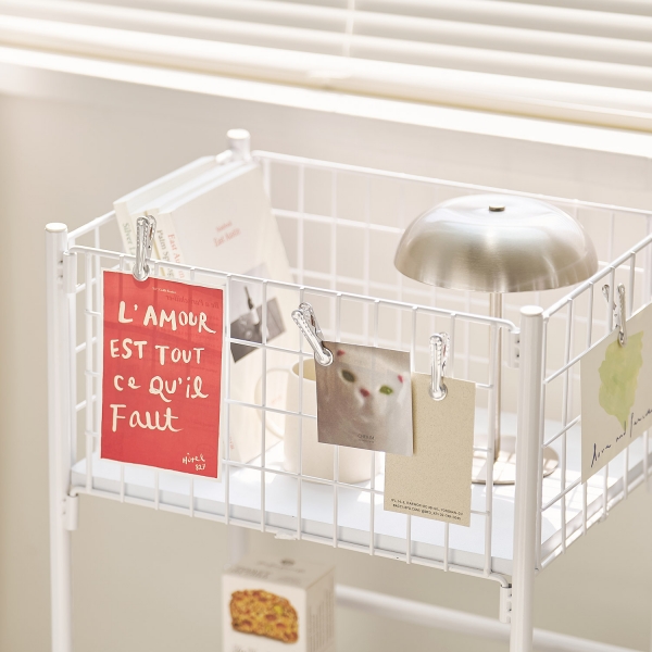 헤이즈 수납 트롤리이동식 빨래바구니 2size