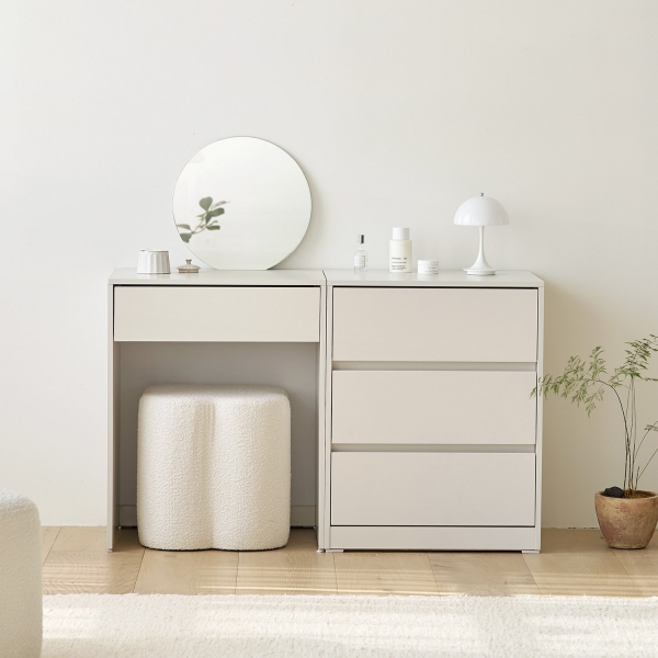 [한정수량]속깊은 마일드 화장대 서랍장 3type 600/800/1200