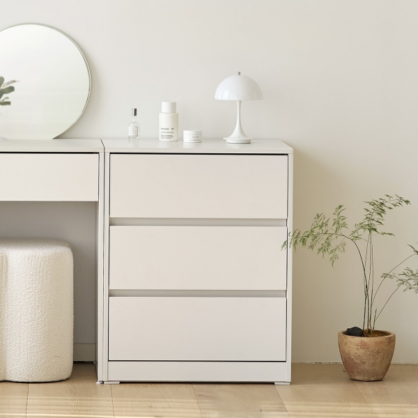 [한정수량]속깊은 마일드 화장대 서랍장 3type 600/800/1200