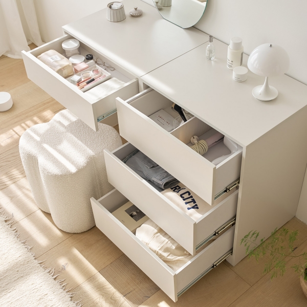 [한정수량]속깊은 마일드 화장대 서랍장 3type 600/800/1200
