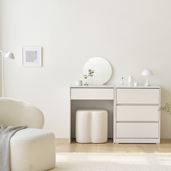 [한정수량]속깊은 마일드 화장대 서랍장 3type 600/800/1200