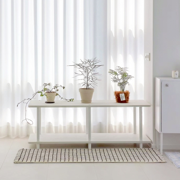 데일리 거실장 수납 거실 선반 오브제 화분 진열 2단