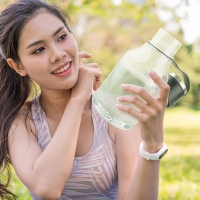 캐나다 아소부 대용량 트라이탄 물병 캠핑앤펫 보틀 1.5L (실리콘 보울 포함)