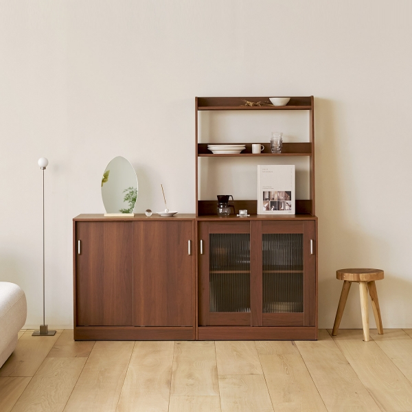 발트 주방 수납장 상부장 하부장 시리즈 슬라이딩 카페 3type