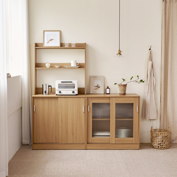 [사은품 증정]발트 주방 수납장 상부장 하부장 시리즈 슬라이딩 카페 4type