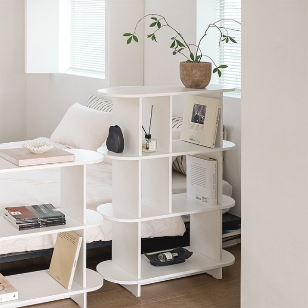 [블랙컬러출시] 발트 라운드 선반 4단 800/1000