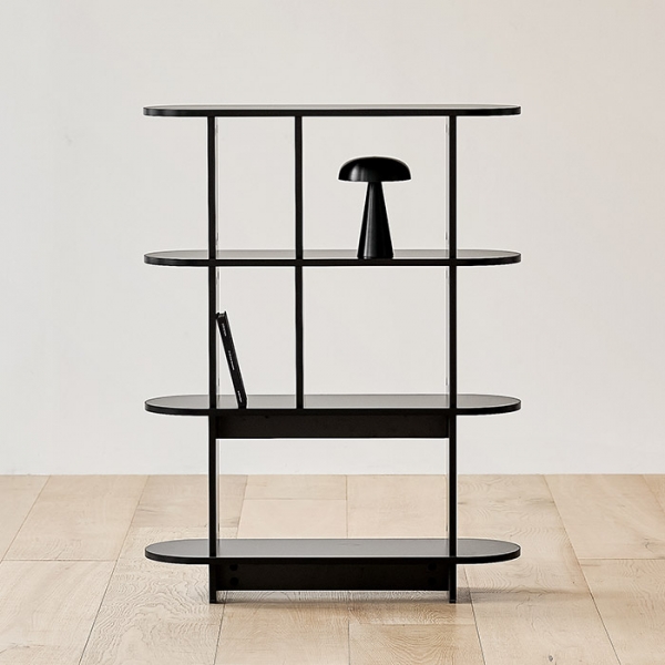 [블랙컬러출시] 발트 라운드 선반 4단 800/1000