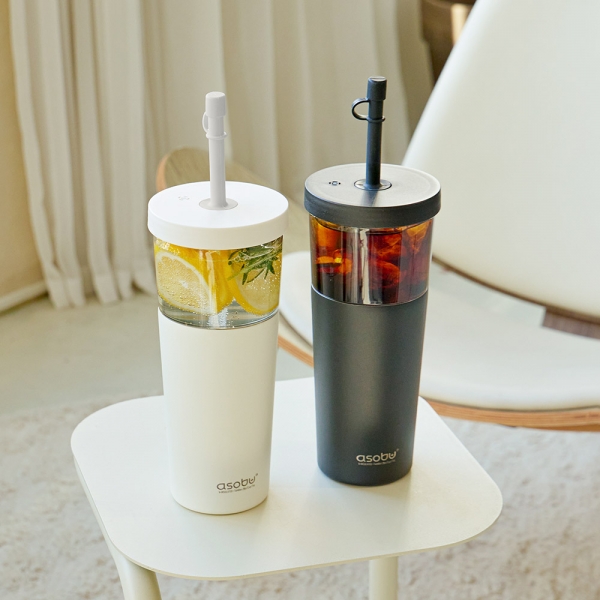 캐나다 아소부 빨대텀블러 앤 스테인레스컵 2IN1 마리나 845ml