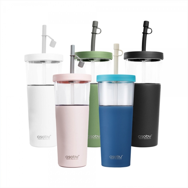 캐나다 아소부 빨대텀블러 앤 스테인레스컵 2IN1 마리나 845ml