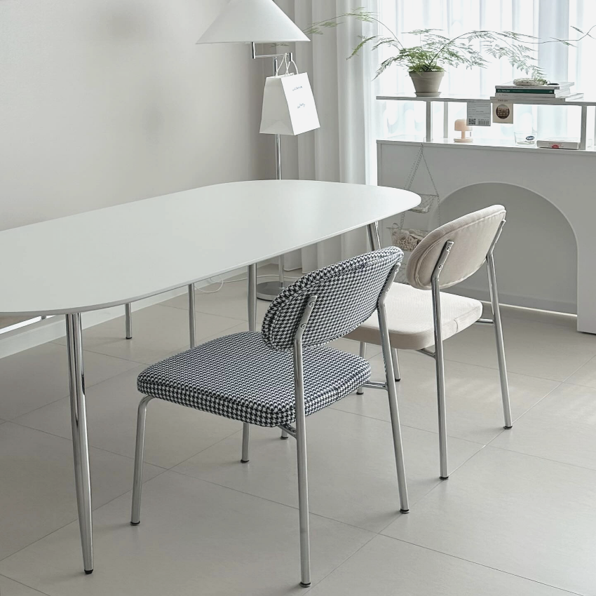 [사은품 증정]퀸스 크롬 식탁(1400) + 더블린 체어(4P)