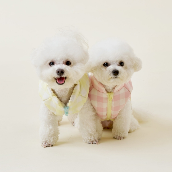 와플 하네스 패딩 베스트