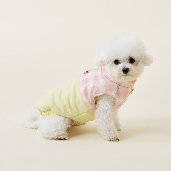 와플 하네스 패딩 베스트